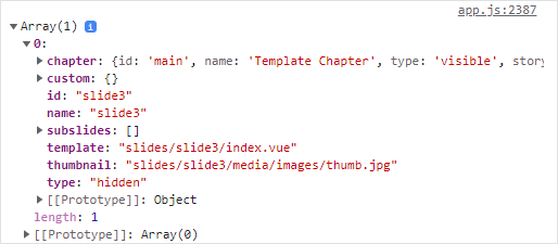 getHiddenSlides response example